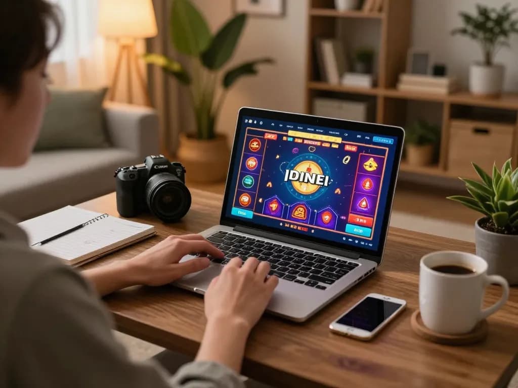 Engaged player at 789wincom.town testing online gaming strategies in a cozy atmosphere.
