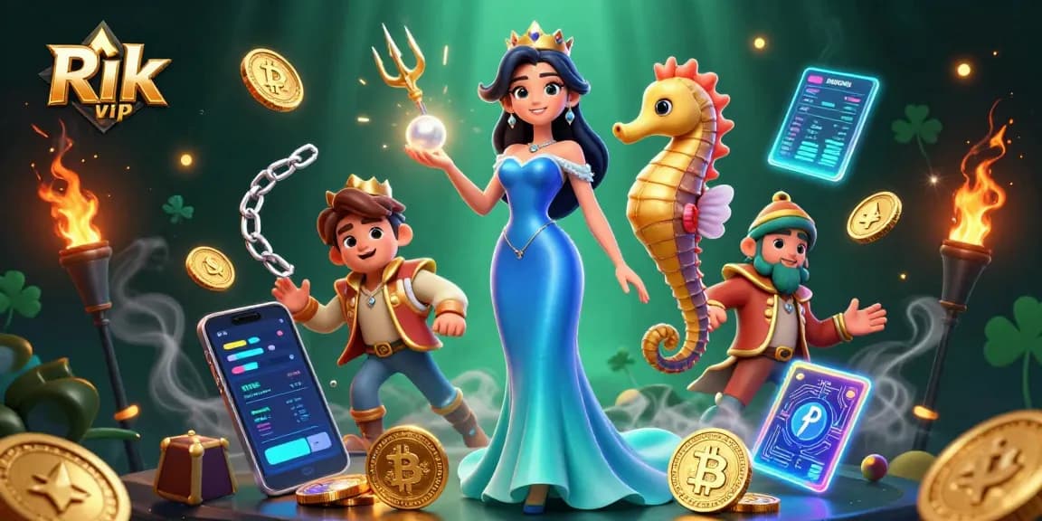 Experience the thrill of Rik vip with our 3D casino illustration showcasing vibrant gambling elements.