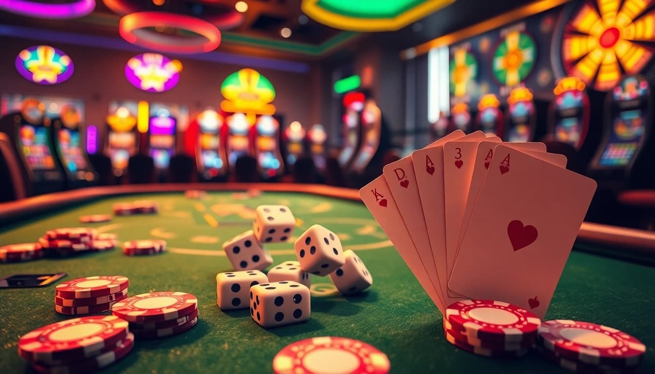 Experience the thrill of gambling at https://mm88.observer/ with luxurious casino tables and vibrant slot machines.