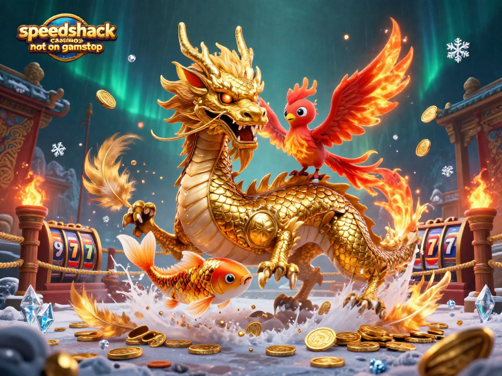 Join the winning action at speedshack casinos not on gamstop featuring an epic dragon and phoenix.