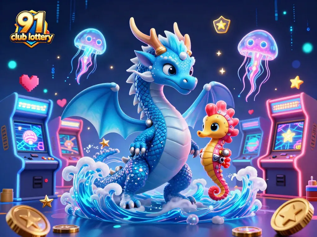 Engage with the exciting 91 club lottery featuring dynamic gaming elements in a vibrant 3D underwater scene.