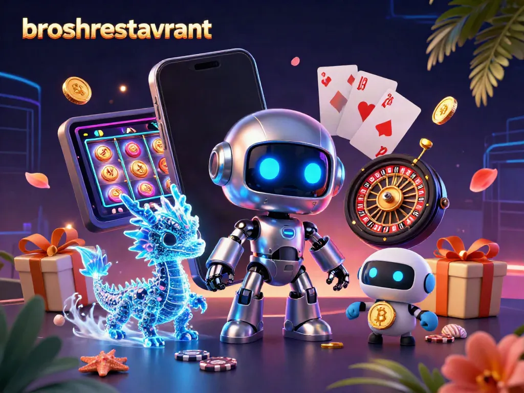 Engaging scene showcasing broshrestaurant's unique gaming environment with vibrant casino elements.