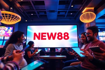 Exciting online gaming scene showcasing players enjoying casino games at new88go.com.