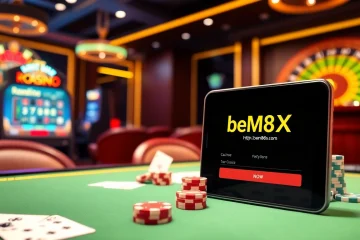 Experience the thrill of online gambling at http://bem88x.com/ with vibrant casino visuals.