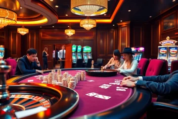 Experience the thrill of gambling at Nhà cái e2bet with vibrant poker and roulette tables.