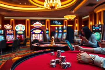 Experience the Hit club excitement with luxury casino elements featuring roulette, slots, and poker.