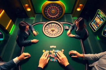 Experience the thrill of betting at Nhà Cái 68VIP's luxurious casino tables with vibrant gaming action.