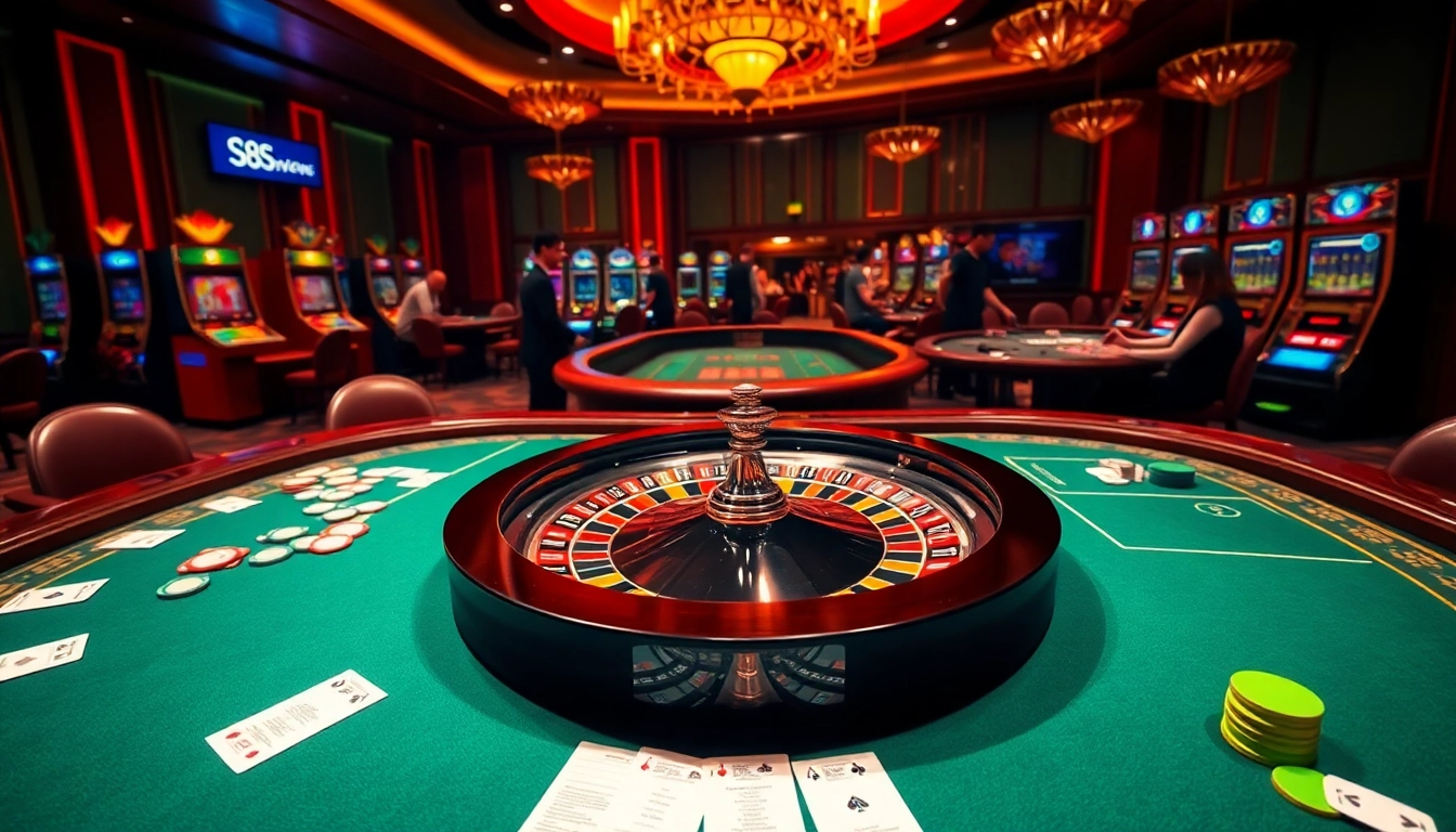 Experience the thrill of gaming at s8s.reviews with vibrant casino tables and roulette action.
