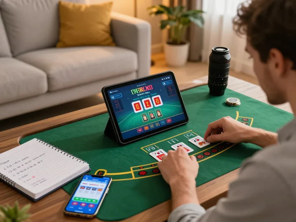 Experience dynamic online gameplay at https://c168ii.com/ in a cozy home setting with strategic notes and tablet.