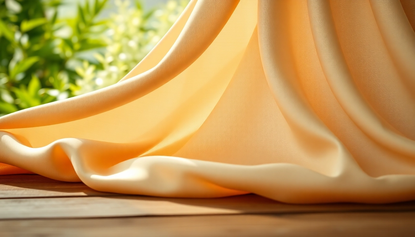 Viscose fibers gracefully displayed among natural elements and soft lighting.
