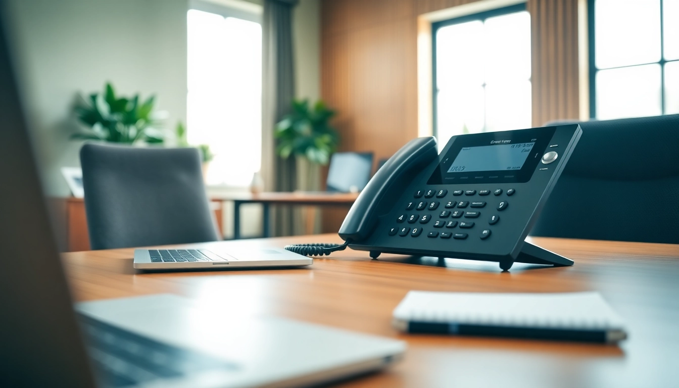 Utilize a small business phone system for efficient communication in a modern office.