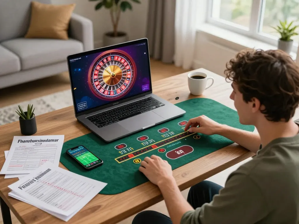 Engaged player experiencing thrill on the vt88 homepage with live dealer gaming setup