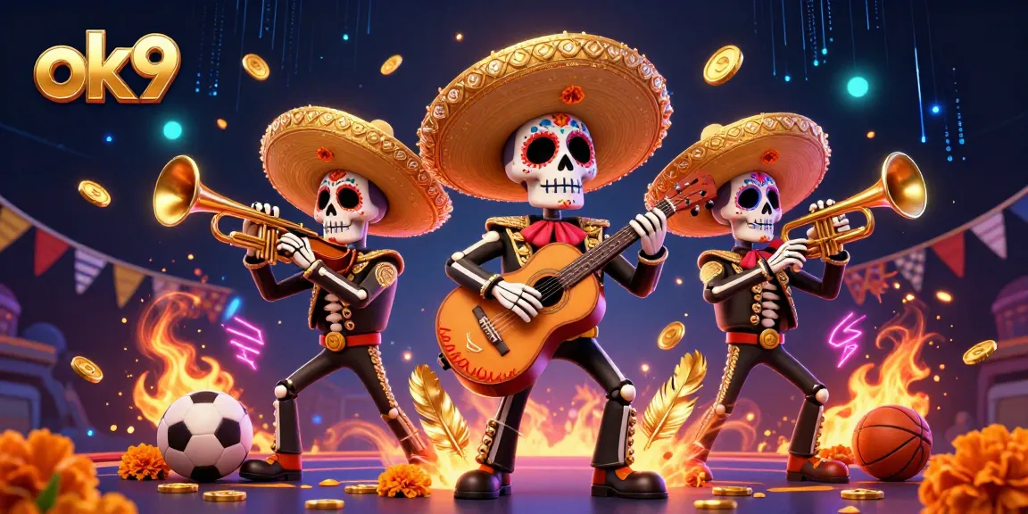 Join the excitement with ok9 as dynamic mariachi characters capture the spirit of thrilling sports betting action.