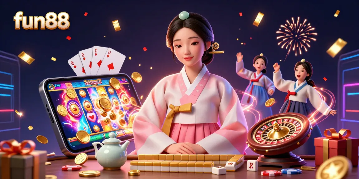 Engage in thrilling fun88 slot gaming with colorful reels, vibrant designs, and rich casino ambiance.