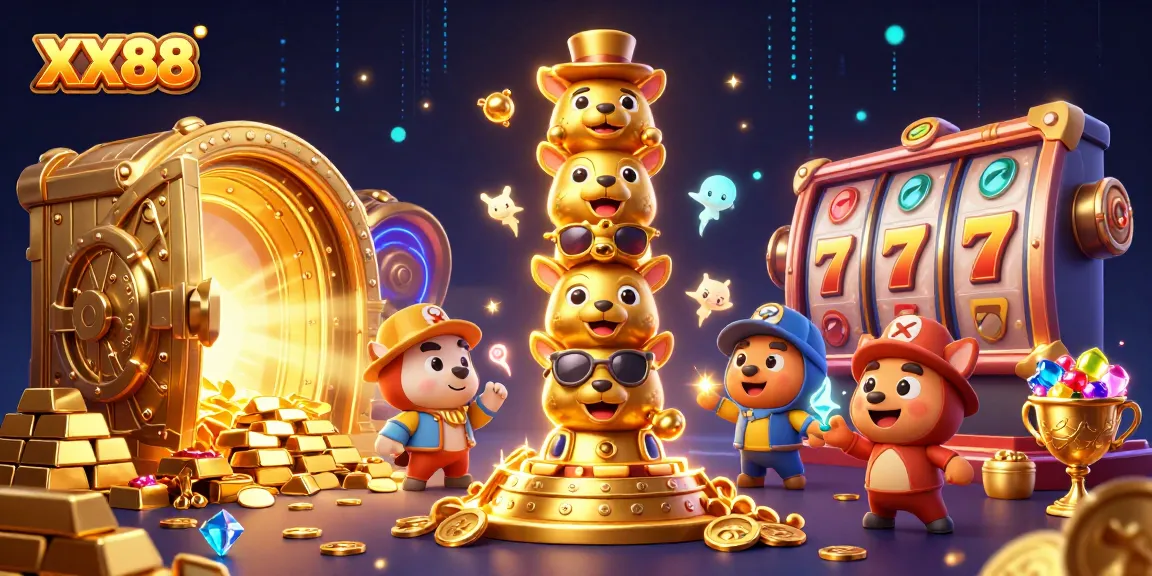 Experience the thrill of XX88 with this vibrant casino-themed illustration showcasing game elements.