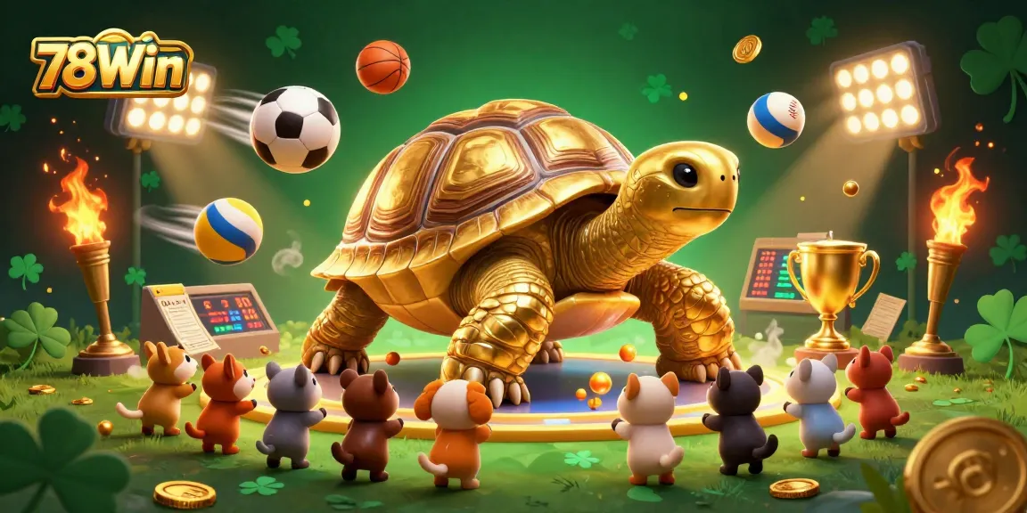Experience the thrill of winning at 78Win with engaging games and sports betting elements in a vibrant casino scene.