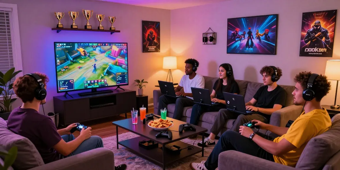 Experience the excitement of rokok88 in a vibrant gaming scene with friends.